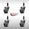 Service Caster 3'' SS Gray Poly Wheel Swivel 1'' Expanding Stem Caster Set, 4PK SCC-SSEX20S314-PPUB-1-4 - alternate 3